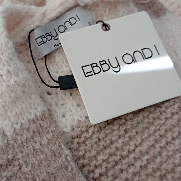 EBBY & I Wool blend Cosy Pastel Stripe Knit Cardi Winter Cardigan NWT - Picture 12 of 16